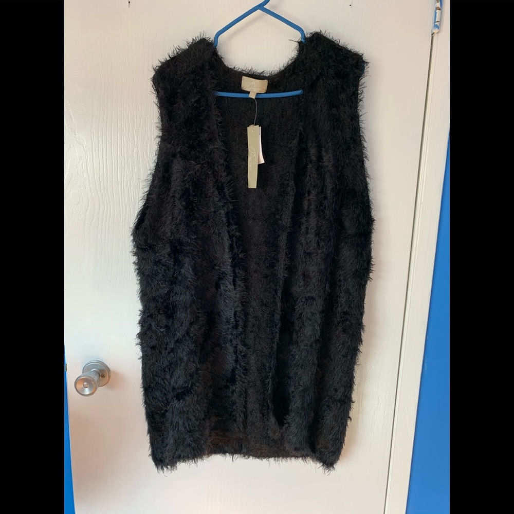 New Joan Vass Open Front Vest